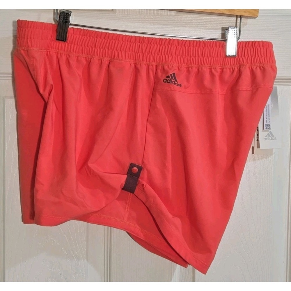 Adidas Training Shorts LARGE Womens Woven Running Lightweight Semi Turbo Pink